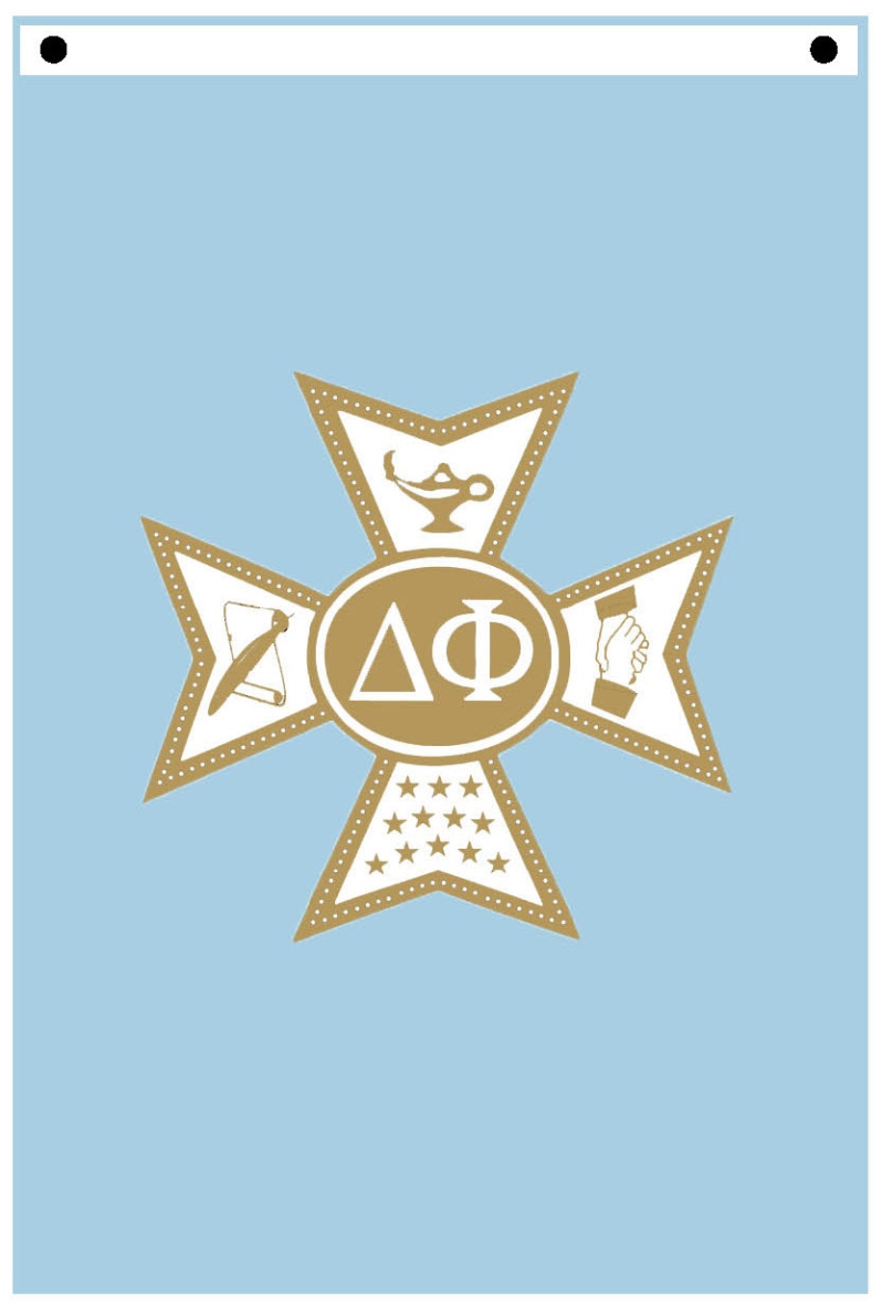 Product Description: Banners are custom made, so the time from order to delivery is approximately five weeks.</br></br>Domestic Shipping included.</br></br>Contact Delta Phi National if you wish to ship internationally.</br> Delta Phi Banner - 3 x 5