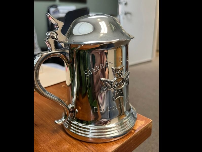 Product Description: Glass Bottomed Pewter Tankard 2